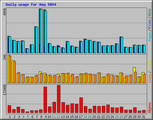 Daily usage for May 2024