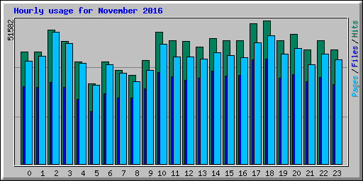Hourly usage for November 2016