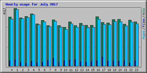 Hourly usage for July 2017