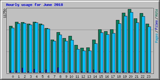Hourly usage for June 2018