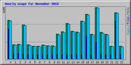 Hourly usage for November 2018