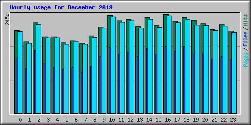 Hourly usage for December 2019