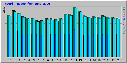 Hourly usage for June 2020