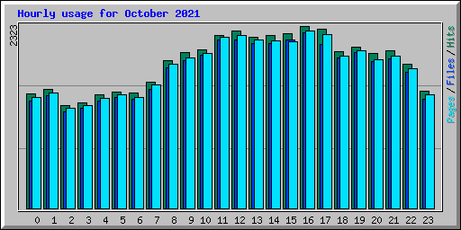 Hourly usage for October 2021