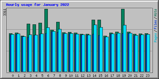 Hourly usage for January 2022