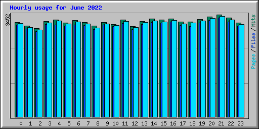 Hourly usage for June 2022