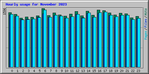 Hourly usage for November 2023