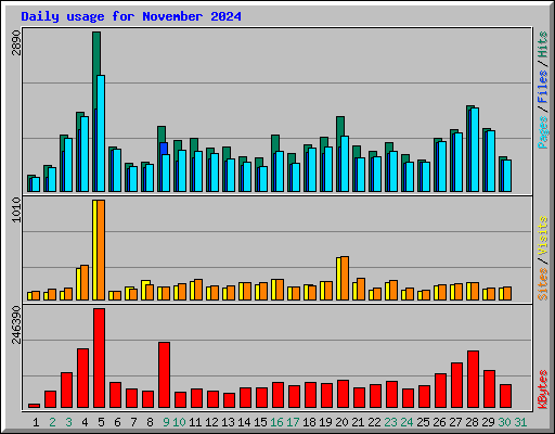 Daily usage for November 2024
