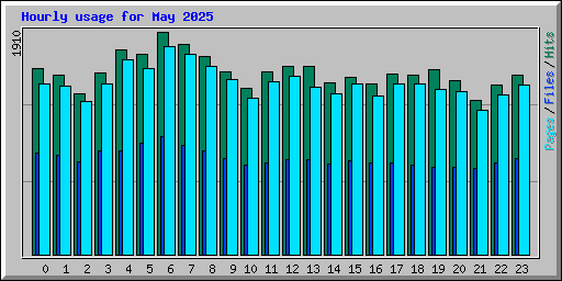 Hourly usage for May 2025